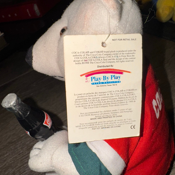 1998 Coca-Cola Polar Bear Stuffed Animal - Picture 5 of 6